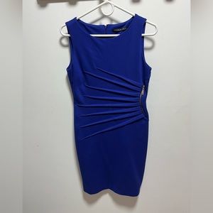 Ivanka Trump Blue Work Dress with ruching